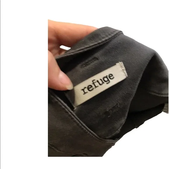 Refuge | High Rise Pin up vibe Triple Button Up Shorts gray - Picture 7 of 8